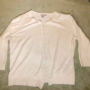 ❗️3/$25❗️Halogen white 3/4 sleeve cardigan